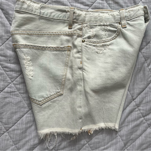 🇺🇸 THE GREAT 🇺🇸 EASY CUTOFF Whitewashed Denim Sz 25 - Picture 7 of 10